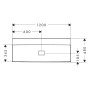 hansgrohe Xevolos E Waschtisch 120 x 48 cm ohne Hahnloch ohne Überlauf