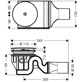hansgrohe Raindrain 90 XXL Komplettset