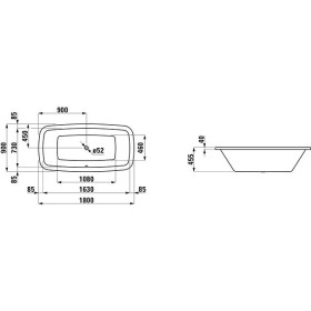 LAUFEN Palomba Collection Badewanne 180 x 90 cm