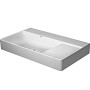 Duravit DuraSquare Waschtisch asymmetrisch ohne Hahnloch 80 x 47 cm, Becken links