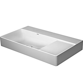Duravit DuraSquare Waschtisch asymmetrisch ohne Hahnloch 80 x 47 cm, Becken links