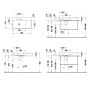 Duravit DuraSquare Waschtisch asymmetrisch ohne Hahnloch 80 x 47 cm, Becken links
