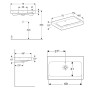 Geberit iCon Waschtisch 75 cm ohne Hahnloch