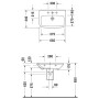 Duravit DuraStyle Waschtisch 65 cm, mit 1 Hahnloch