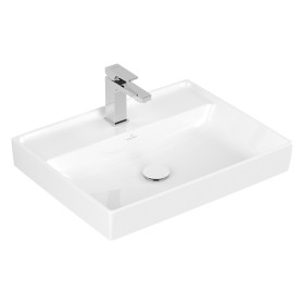 Villeroy & Boch Lavabo Taro 60 cm avec revêtement CeramicPlus, 1 trou de robinet, sans trop-plein