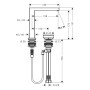 hansgrohe Tecturis E 2-Loch Waschtischarmatur 150 CoolStart wassersparend+ mit Ablaufgarnitur