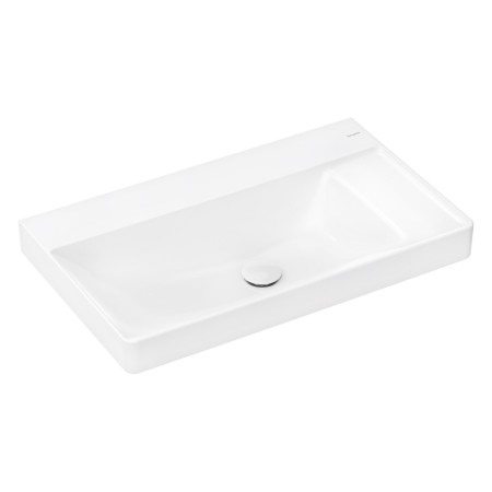 hansgrohe Xelu Q Waschbecken mit Ablage rechts 80 x 48 cm ungeschliffen, ohne Hahnloch