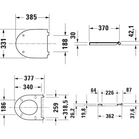 Copriwater per bambini Duravit DuraStyle Basic con chiusura ammortizzata