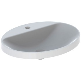 Geberit VariForm Einbauwaschtisch 60 x 45 cm, oval, mit Hahnlochbank