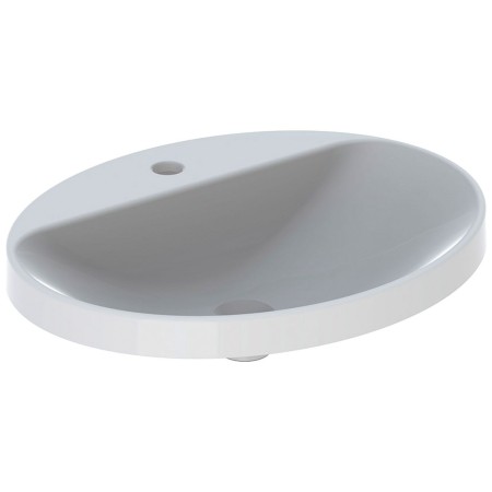 Geberit VariForm Einbauwaschtisch 60 x 45 cm, oval, mit Hahnlochbank