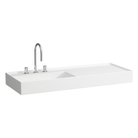 LAUFEN Kartell Waschtisch 120 x 46 cm, mit Ablage rechts, mit 3 Hahnlöchern