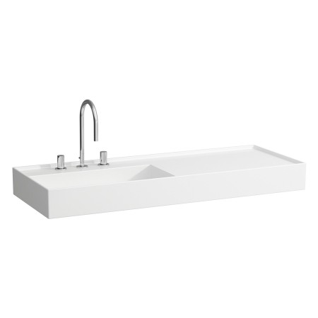 LAUFEN Kartell Waschtisch 120 x 46 cm, mit Ablage rechts, mit 3 Hahnlöchern