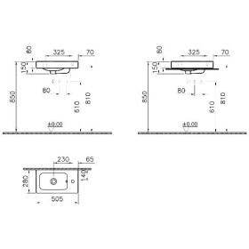 Lavabo compatto VitrA Options 50,5 x 28 cm