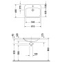 Duravit DuraStyle Einbauwaschtisch 61,5 cm, mit 1 Hahnloch