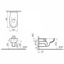 VitrA Conforma Wand-WC VitrA Flush 2.0, Tiefspüler ohne Spülrand