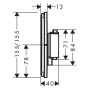 hansgrohe ShowerSelect Comfort Q Thermostat Unterputz für 1 Verbraucher und einen zusätzlichen Abgang