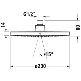 Doccetta Duravit 1jet Ø 23 cm