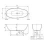 Villeroy & Boch Antao freistehende Badewanne 170 x 75 cm, mit SilentFlow