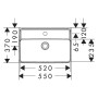 hansgrohe Xanuia Q Waschtisch Compact 550/370 mit Hahnloch ohne Überlauf