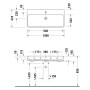 Duravit Qatego Waschtisch 100 x 47 cm geschliffen, 1 Hahnloch, mit HygieneGlace