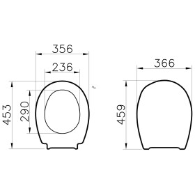 Copriwater universale VitrA senza chiusura rallentata