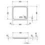 Duravit D-Code Rechteck Duschwanne 90 x 80 cm mit Antislip