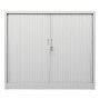 Wolfstahl Rolladenschrank Stahl 2 Fachböden Zylinderschloss 120 x 46 x 105 cm lichtgrau - schwarz