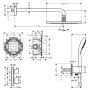 hansgrohe Croma Brausesystem 280, 1 Strahlart mit Ecostat S und Duschkopf 110 Vario