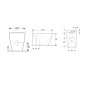 Geberit iCon Square Stand-WC für AP-Spülkasten, aufgesetzt, Tiefspüler, geschlossene Form, ohne Spülrand
