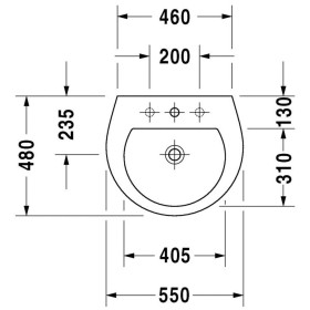 Lavabo Duravit Darling New 55 cm