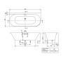 Villeroy & Boch Loop & Friends Oval Duo Vorwand-Badewanne, 170 x 75 cm für Eckeinbau links