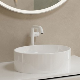hansgrohe Tecturis S Einhebel-Waschtischarmatur 240 Fine CoolStart wassersparend+ für Aufsatzwaschtische ohne Ablaufgarnitur