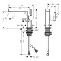hansgrohe Tecturis E Einhebel-Waschtischarmatur 110 Fine CoolStart wassersparend+ ohne Ablaufgarnitur