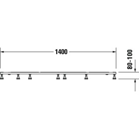 Duravit Fußgestell für Stonetto Duschwanne 140 x 90 cm