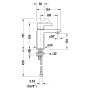 Duravit D-Neo Einhebel-Waschtischmischer M FreshStart ohne Zugstange