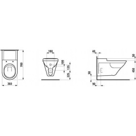 LAUFEN Libertyline Wand-WC Tiefspüler