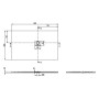 Villeroy & Boch Squaro Infinity Duschwanne, 160 x 100 x  4 cm