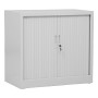 Wolfstahl Rolladenschrank Stahl 1 Fachböden Zylinderschloss 80 x 46 x 75 cm lichtgrau - schwarz