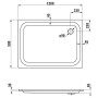 LAUFEN Platina Duschwanne XXL 120 x 90 cm ohne Antislip