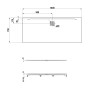 LAUFEN PRO Marbond Duschwanne 180 x 75 x 3,3 cm