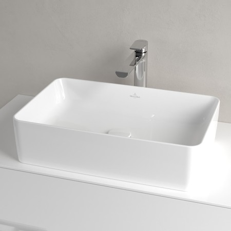 Villeroy & Boch Collaro Aufsatzwaschtisch 56 cm eckig ohne Überlauf, ohne Hahnloch