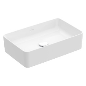 Vasque à poser Villeroy & Boch Collaro 56 cm carrée sans trop-plein, sans trou de robinet