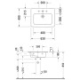 Duravit ME by Starck Möbelwaschtisch 63 cm ohne Hahnloch