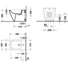Duravit D-Neo Bidet sur Pied Compact