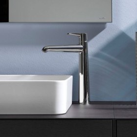 Miscelatore monocomando per lavabo alto LAUFEN PURE, senza scarico