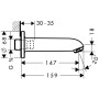 hansgrohe Wanneneinlauf 14,7 cm