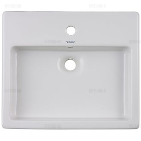 Duravit Vero Lavabo da incasso a metà con 1 foro per rubinetto
