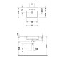 Duravit Vero Halbeinbauwaschtisch mit 1 Hahnloch