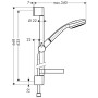 hansgrohe Croma 100 1jet/Unica'C Set 65 cm DN15