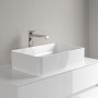 Villeroy & Boch Collaro Aufsatzwaschtisch 56 cm eckig ohne Überlauf, ohne Hahnloch